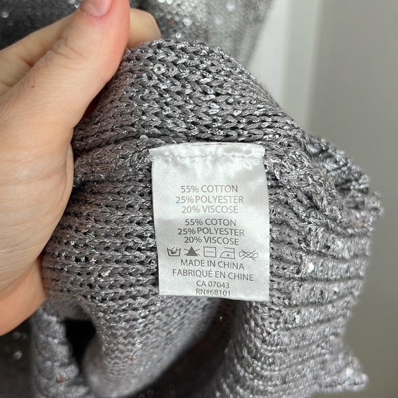 NEW Belldini Cowl-neck Sequin Sweater NWT - Picture 4 of 6